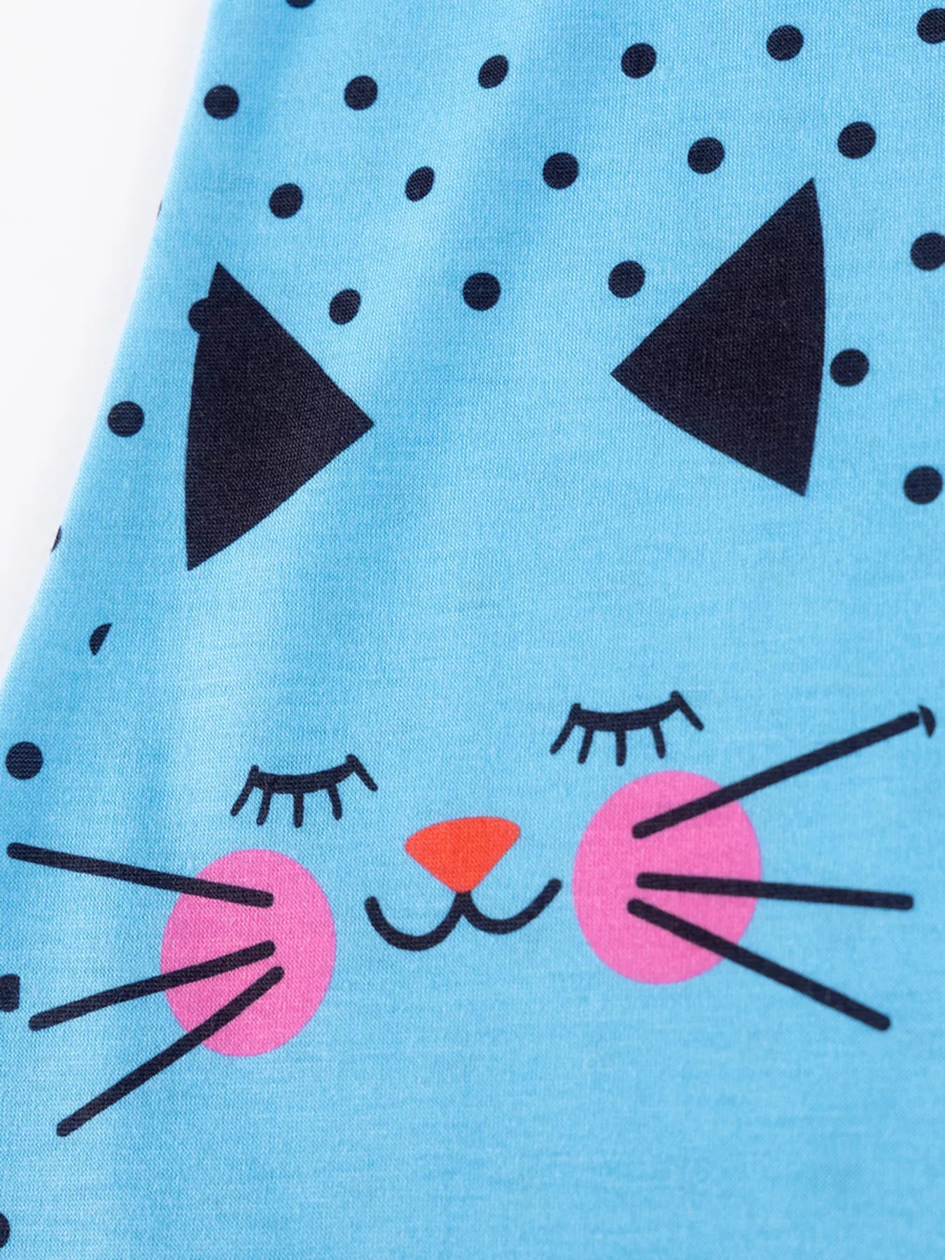 Children's Cat Polka Dot Casual Dress