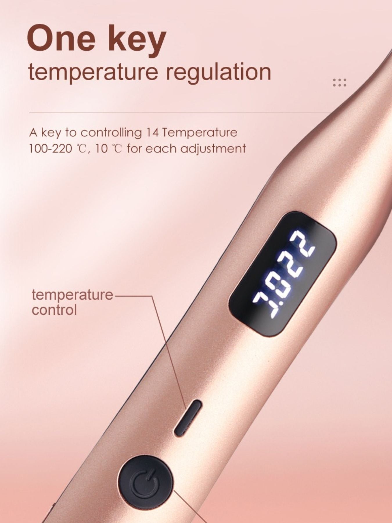 LED Temperature Adjustable Straightener