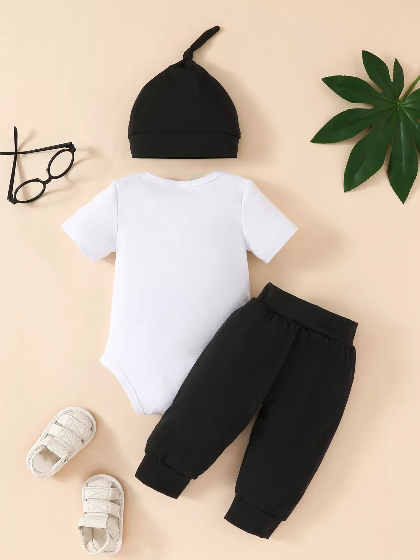 Children's Mommy's New Man Bodysuit and Pants Set with Hat