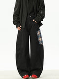Men's Plus Size Plaid Pocket Wide Leg Pants