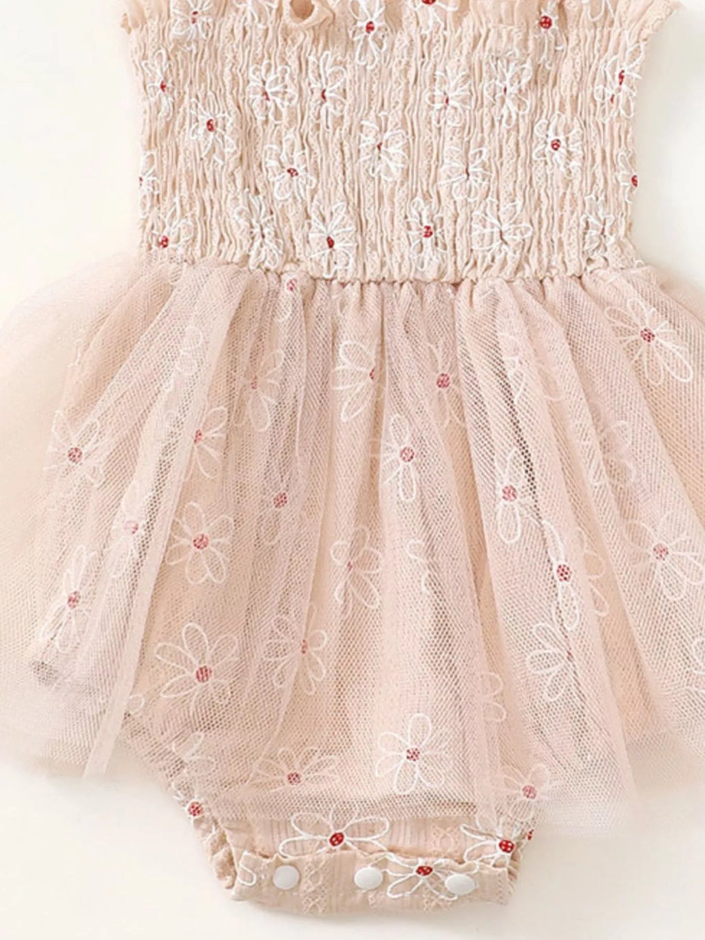 Children's Smocked Bodice Tulle Dress with Headband
