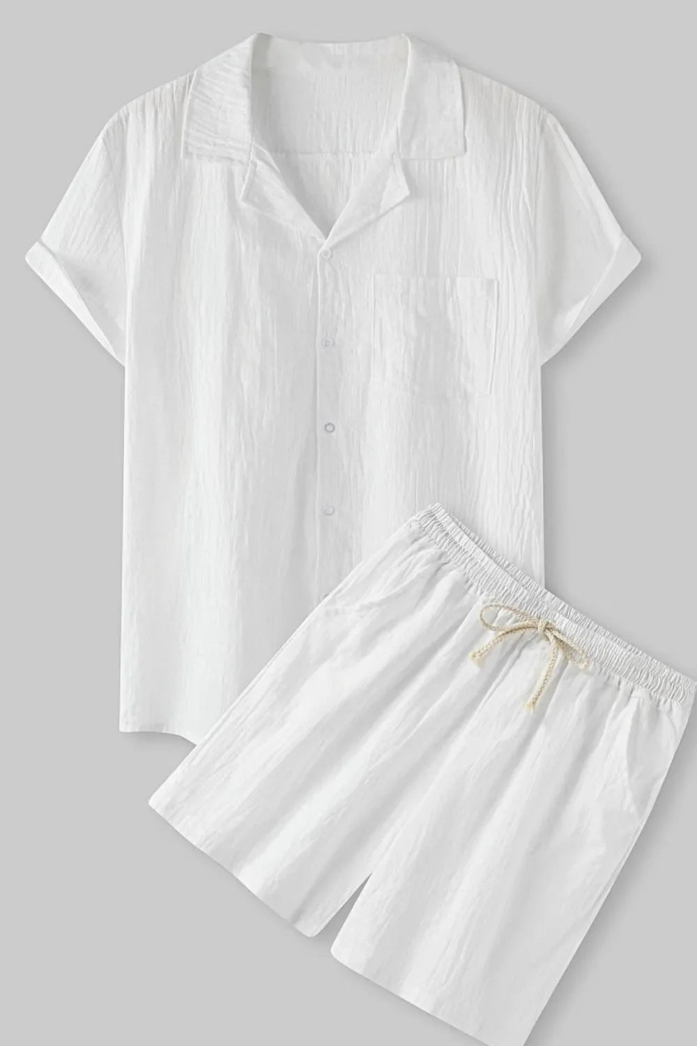 Men's Short Sleeve Shirt and Shorts Set