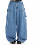 Men's Full Size Wide Leg Jeans with Pockets Plus Size