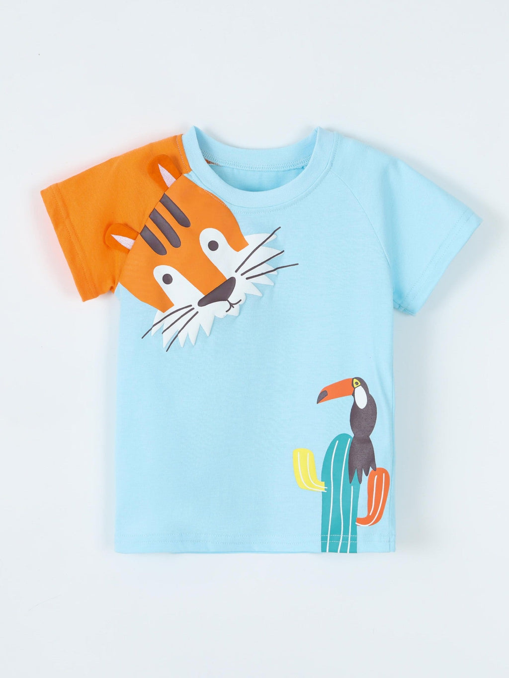 Children's Animal Print Round Neck T-Shirt