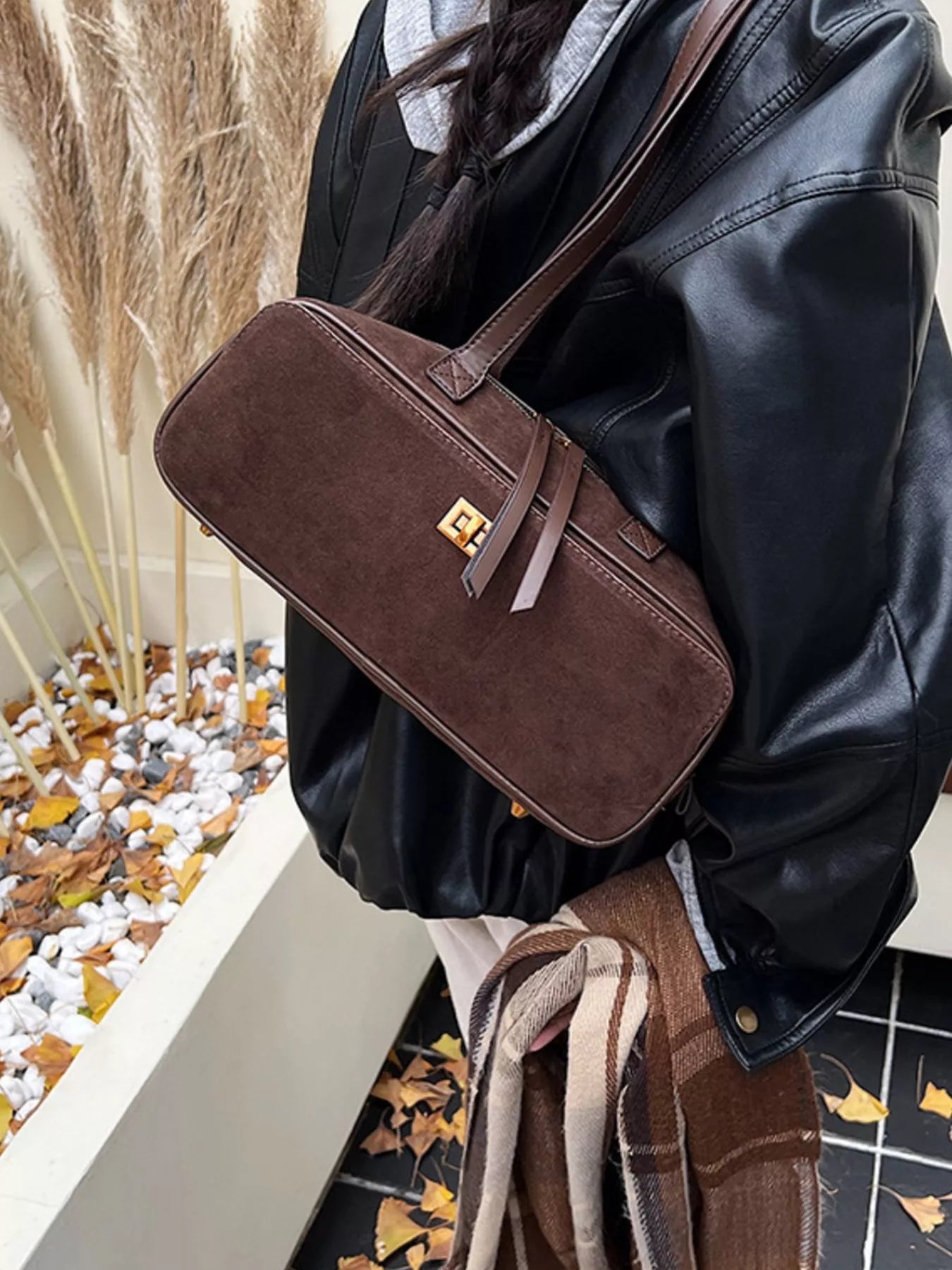 Suede Leather Shoulder Bag