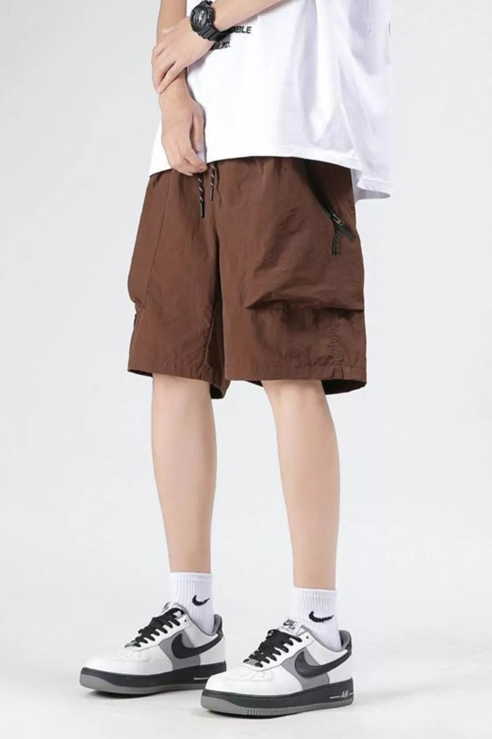Men's Plus Size Cargo Pocket Relaxed Fit Shorts