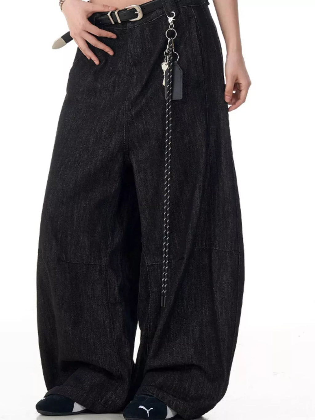 Men's Wide Leg Wash Jeans