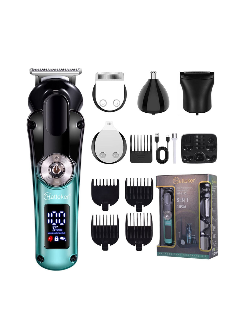 Cordless Hair Clipper with LED Display