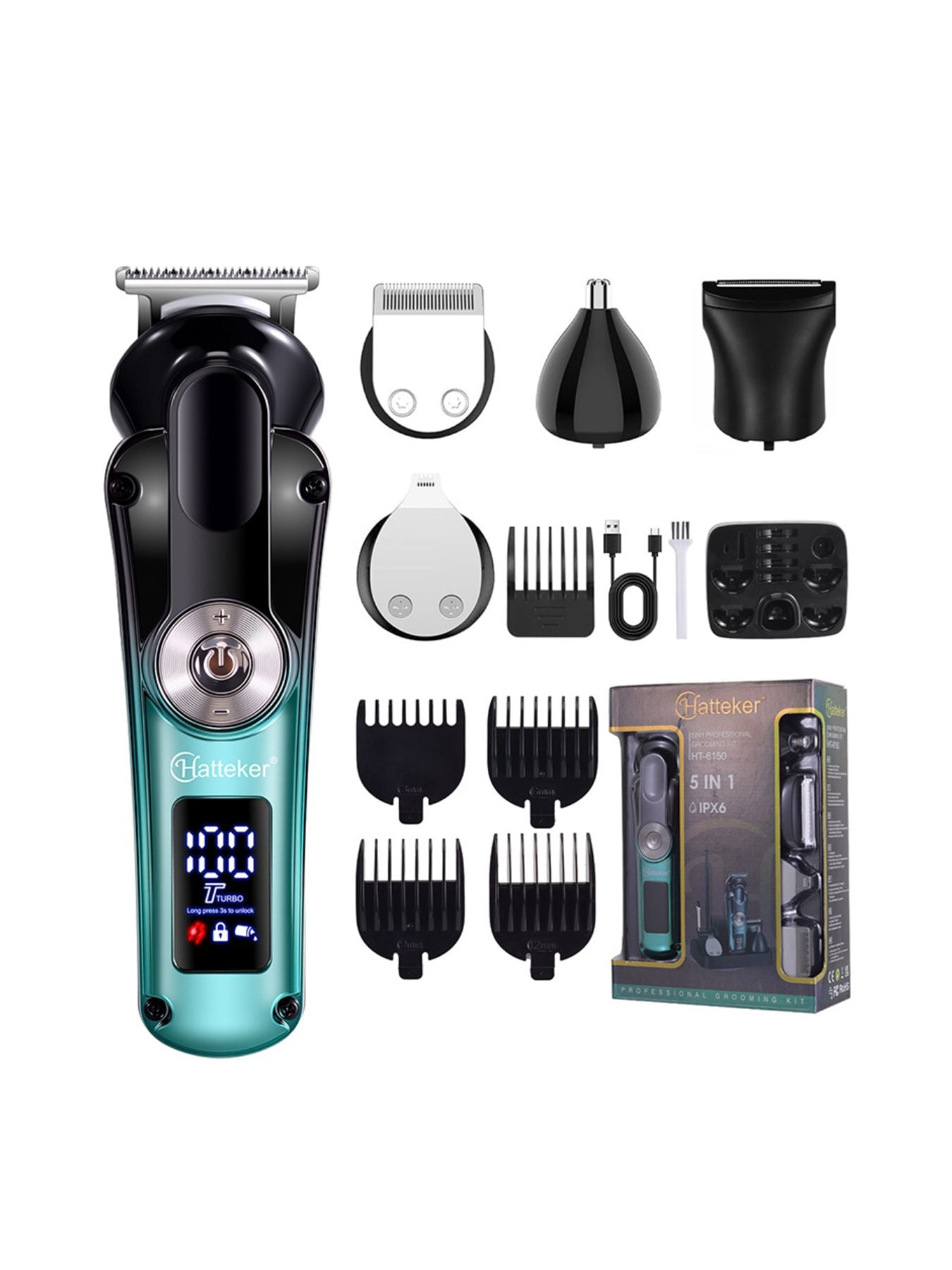 Cordless Hair Clipper with LED Display