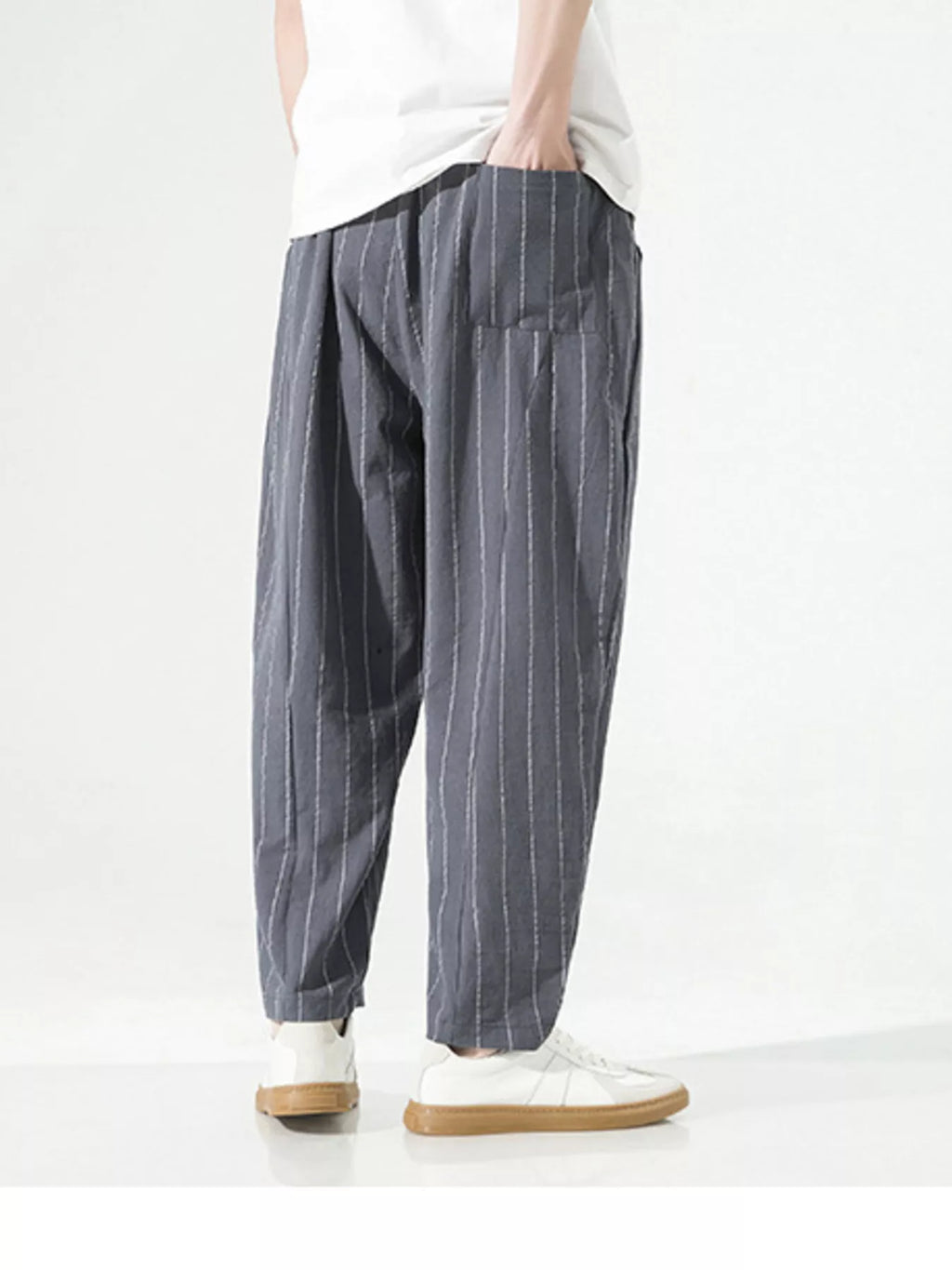Men's Plus Size Striped Casual Loose Pants