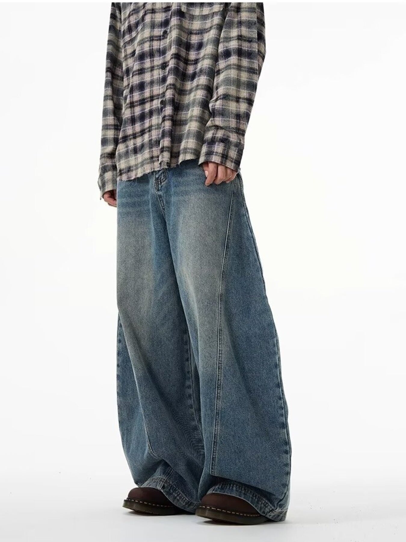 Men's Full Size Wide Leg Jeans Plus Size