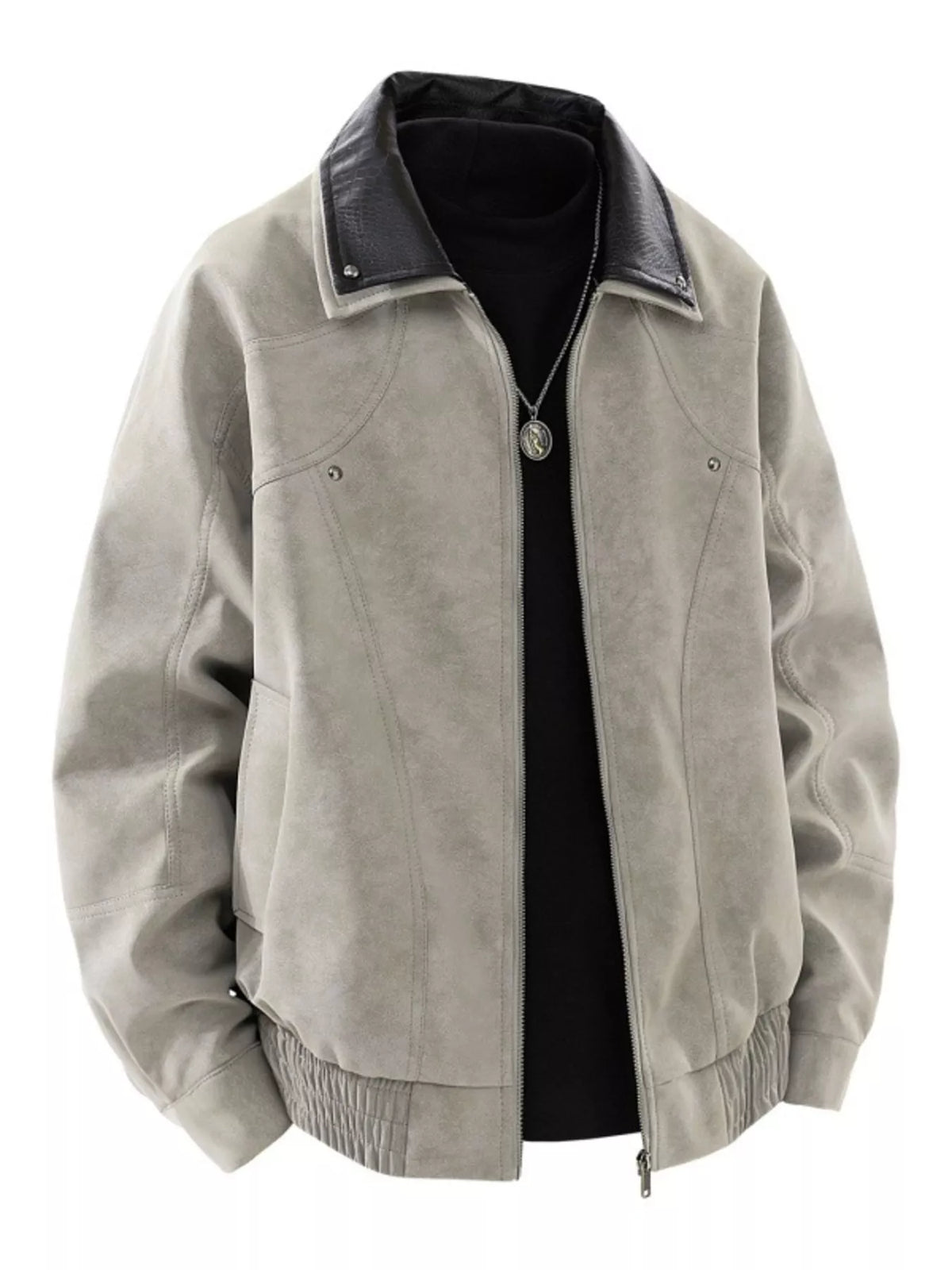 Men's Plus Size Vintage Style Zip Up Bomber Jacket