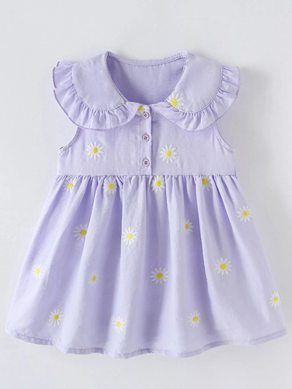 Children's Daisy Peter Pan Collar Sleeveless Dress