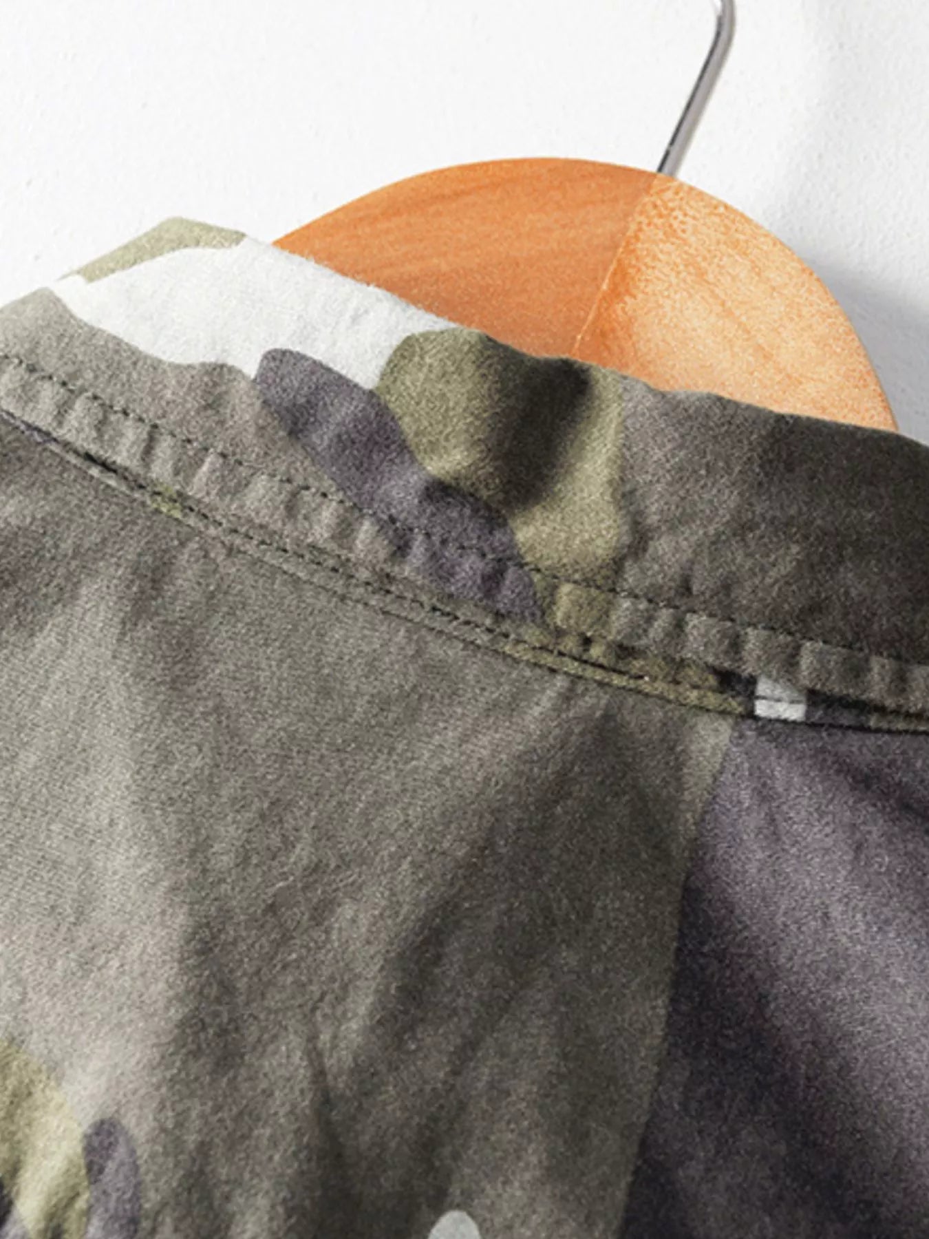 Men's Plus Size Casual Camouflage Short Sleeve Shirt