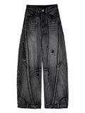 Men's Full Size Wide Leg Distressed Jeans Plus Size