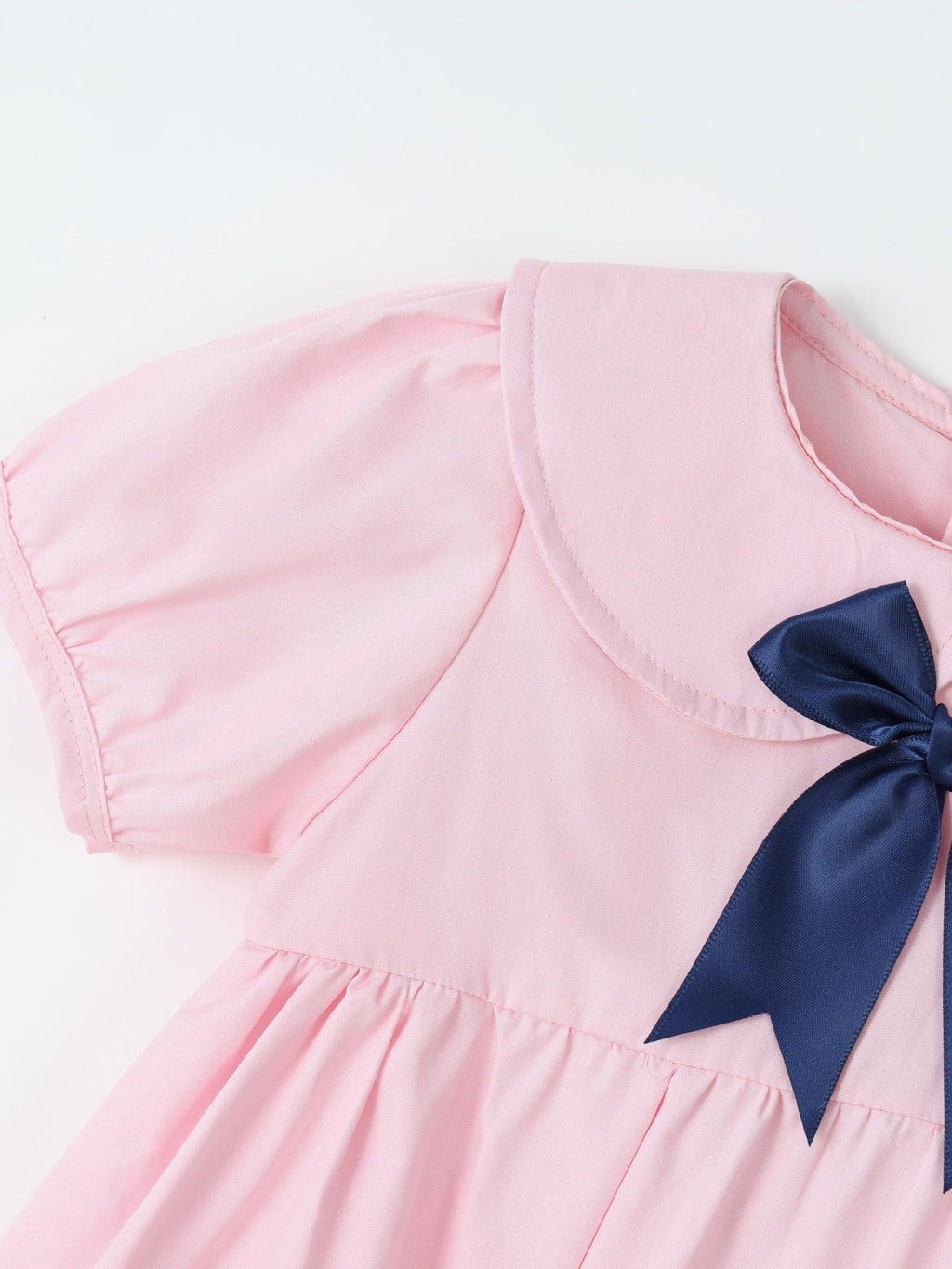 Children's Bowknot Peter Pan Collar Dress