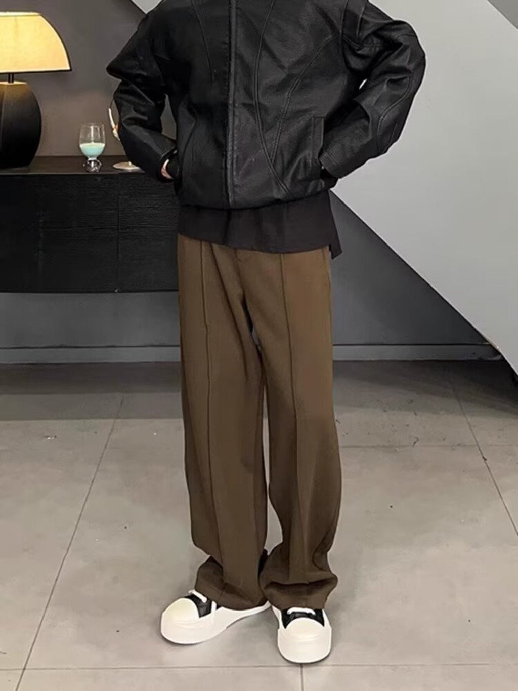 Men's Plus Size Wide Leg Pants