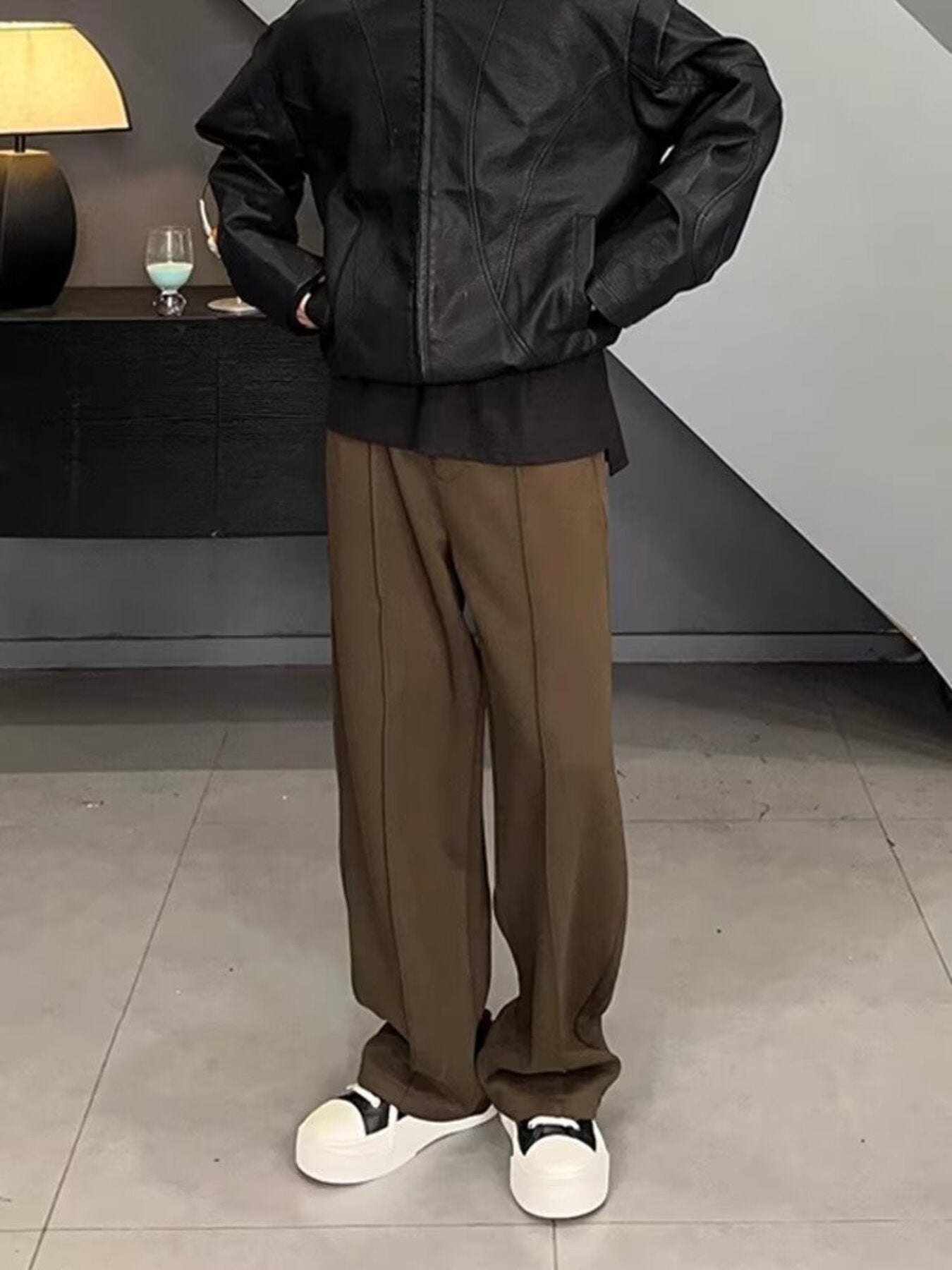 Men's Plus Size Wide Leg Pants