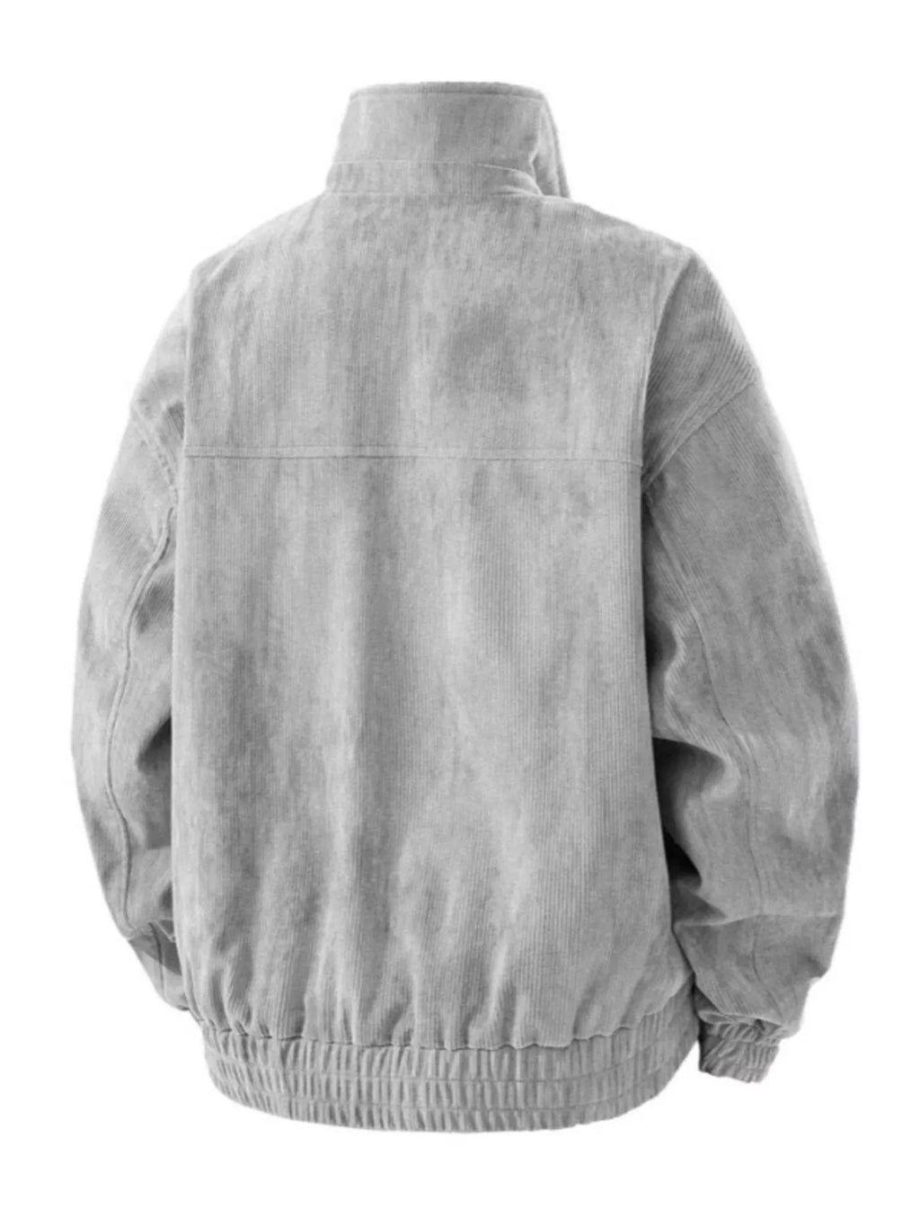 Men's Plus Size Casual Corduroy Snap-Down Jacket