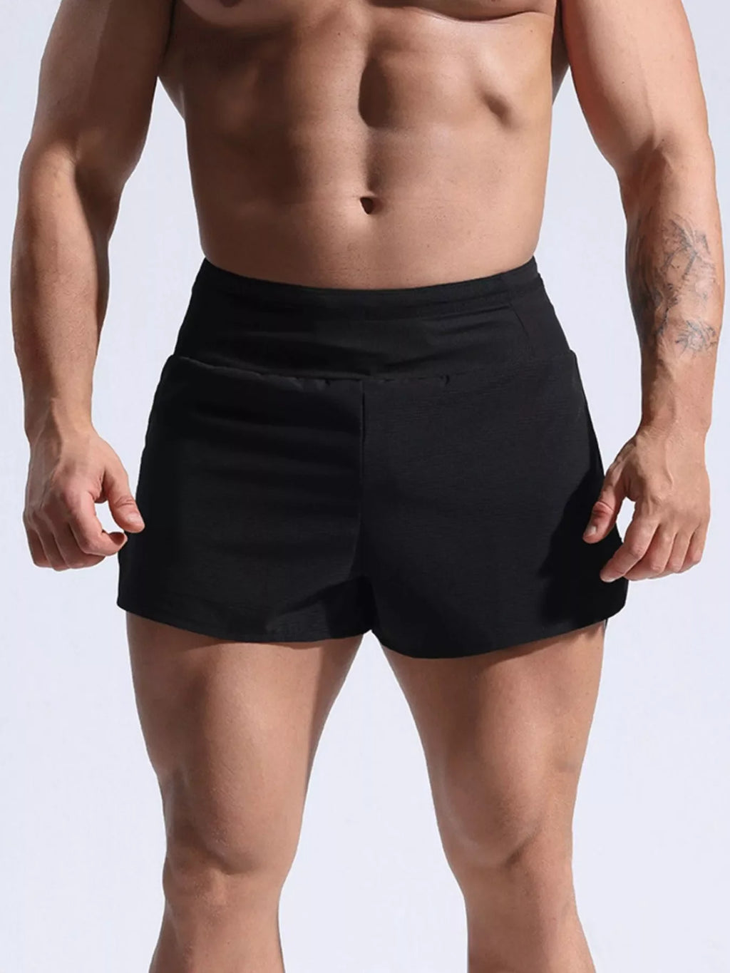 Men's Full Size Contrast Active Shorts Plus Size