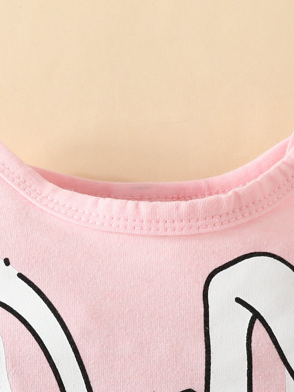 Children's Bunny Long Sleeve Bodysuit and Pants Set with Headscarf