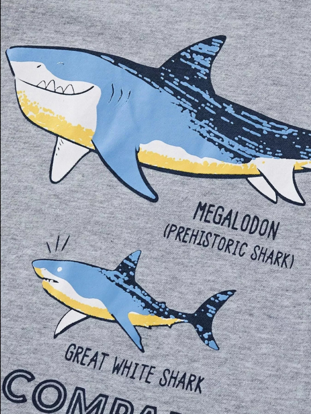 Children's Long Sleeve Shark Graphic T-Shirt