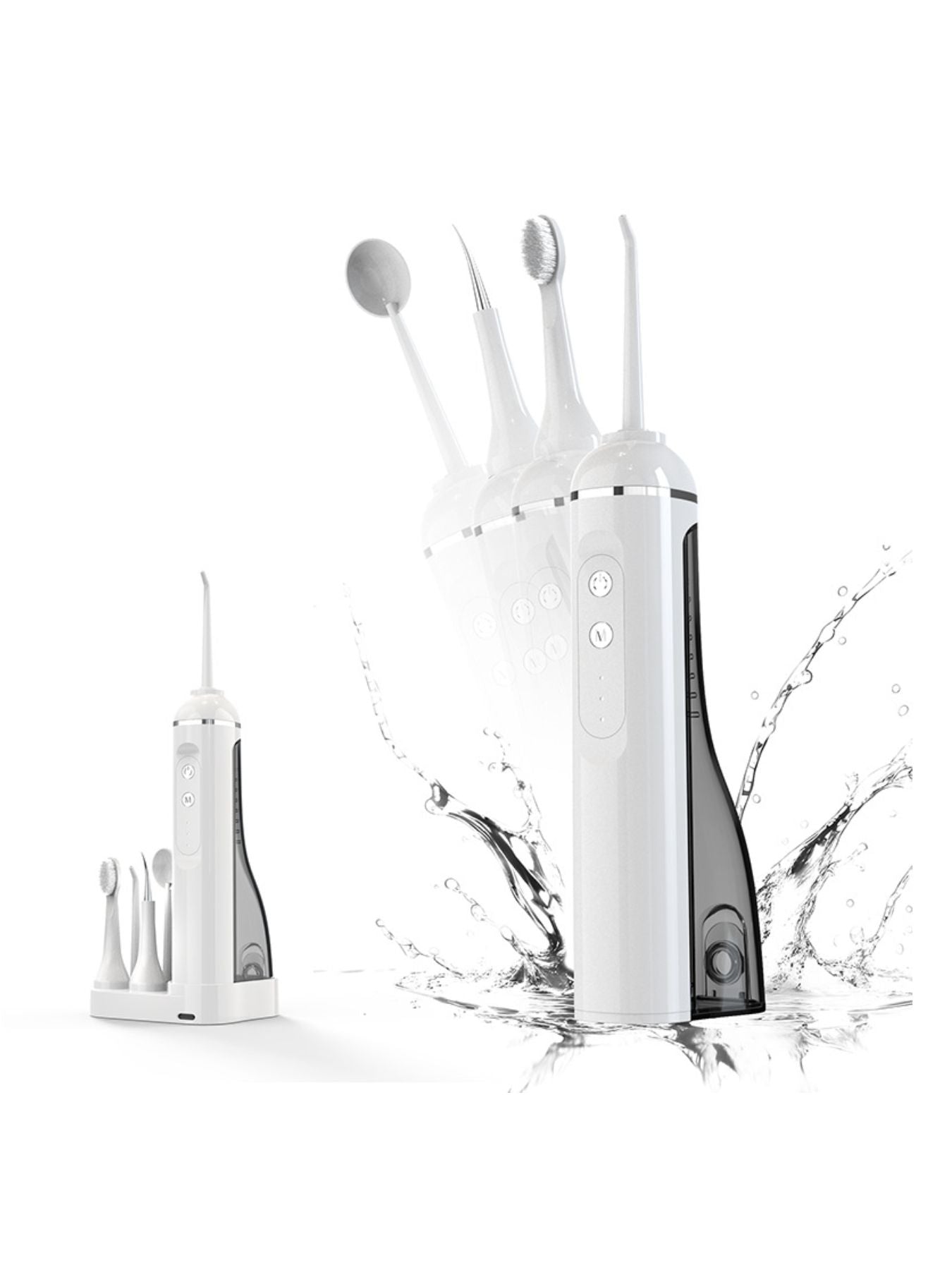 Portable Water Flosser with Multiple Nozzles