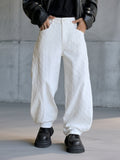 Men's Full Size Textured Wide Leg Pants Plus Size