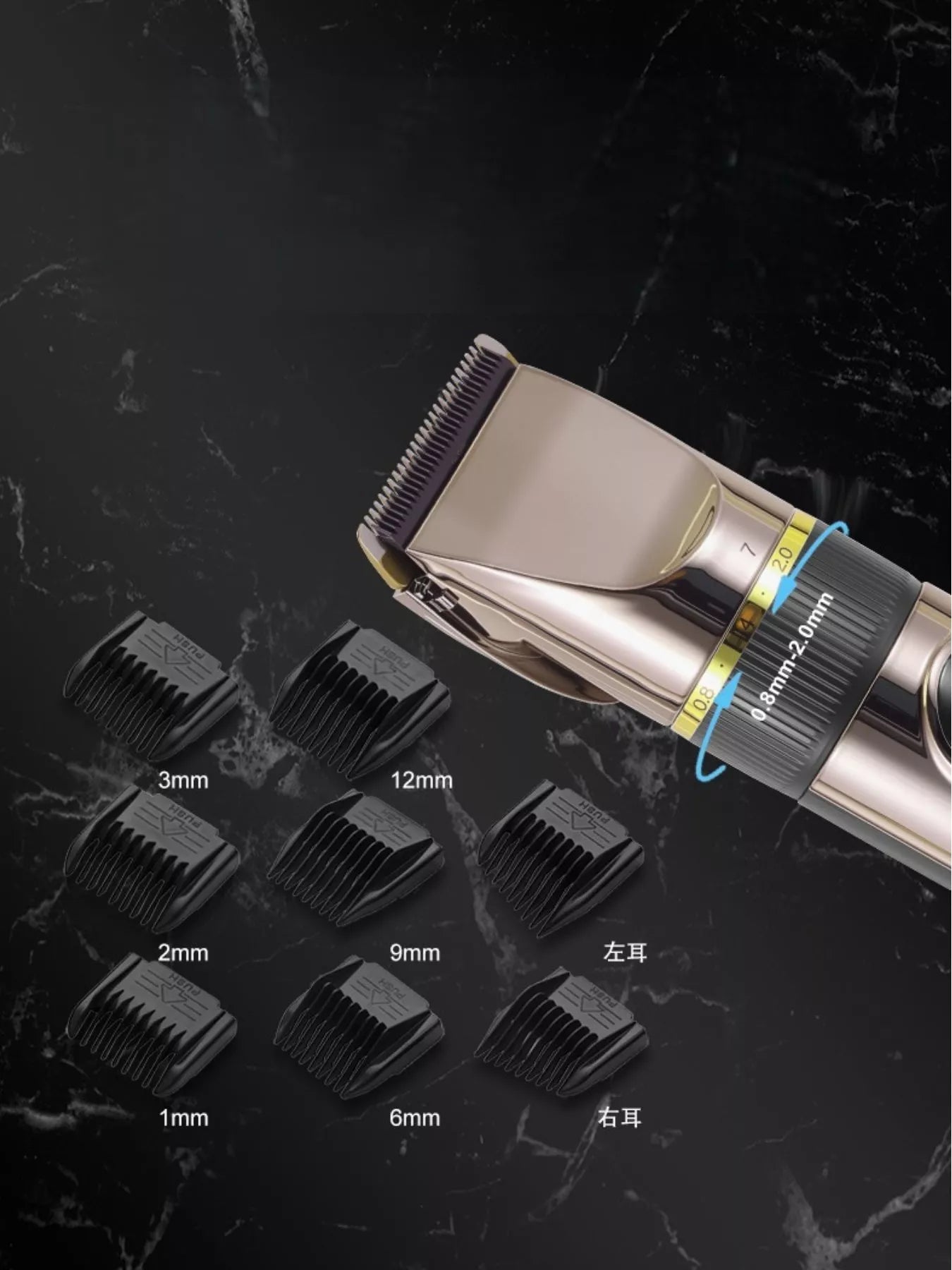 Waterproof Hair Clipper with LED Display