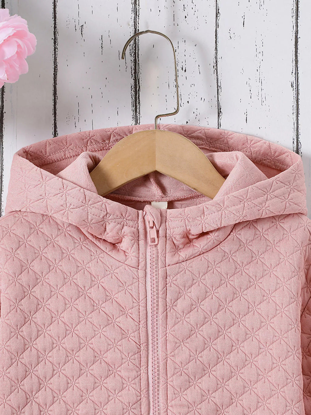 Children's Quilted Zip-Up Hooded Jacket