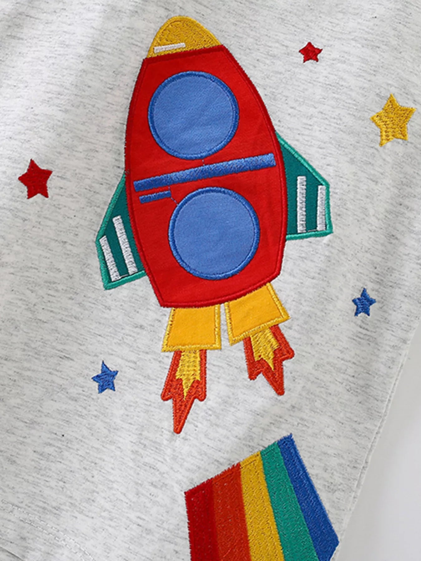 Children's Rocket Adventure Applique Tee and Shorts Set