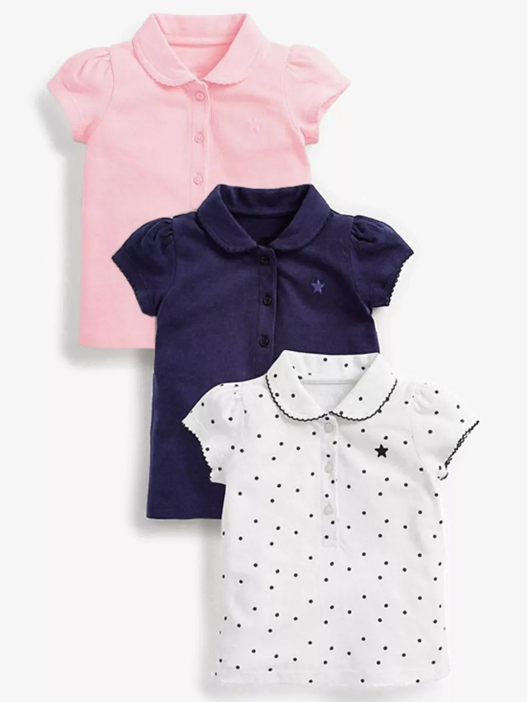 Children's Button Detail Short Sleeve Polo