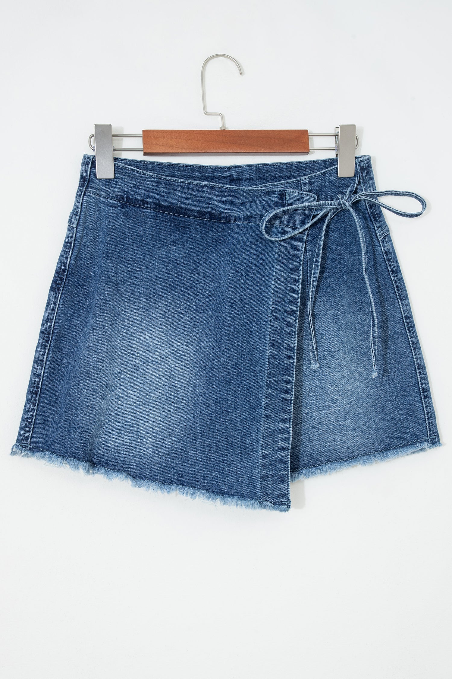 Ashleigh Blue Wrapped Tied Waist Denim Skort