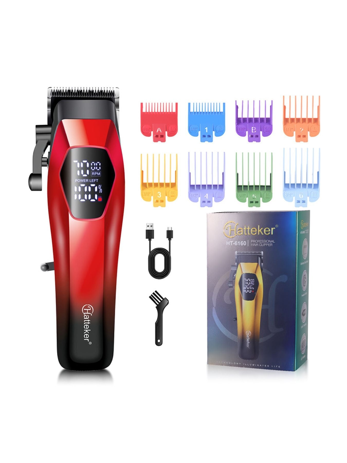 Cordless Hair Clipper with LED Display