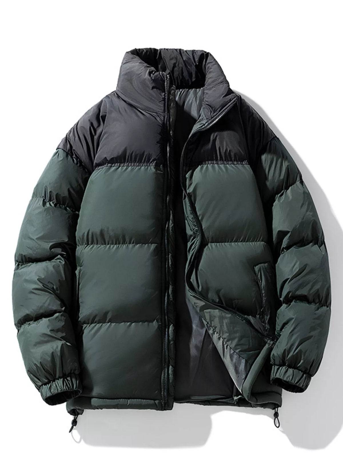 Men's Full Size Padded Zip Up Puffer Jacket Plus Size