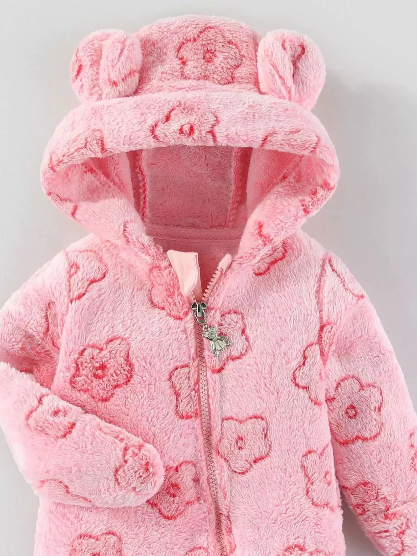 Children's Plush Hooded One-Piece