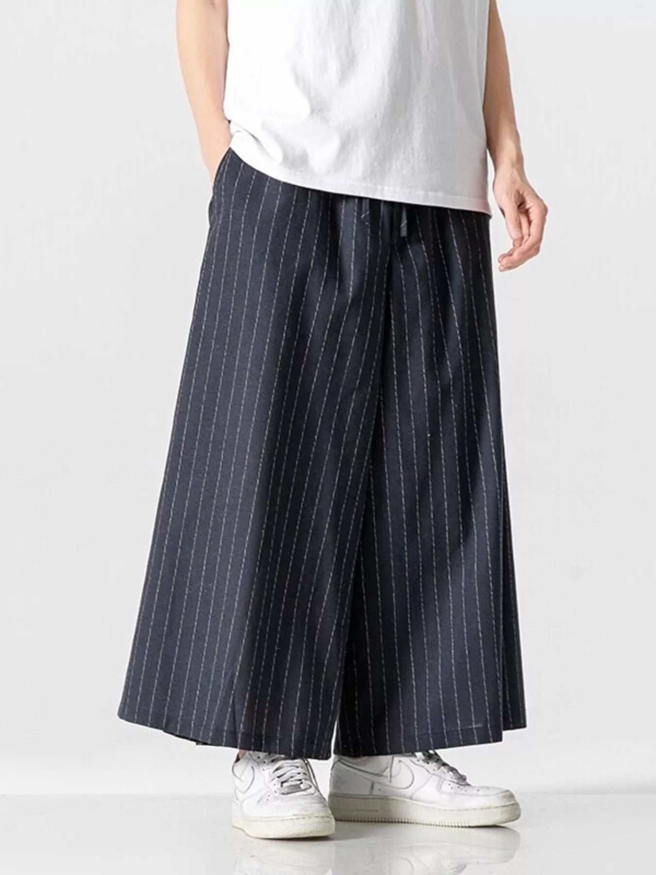 Men's Plus Size Wide Leg Casual Pants