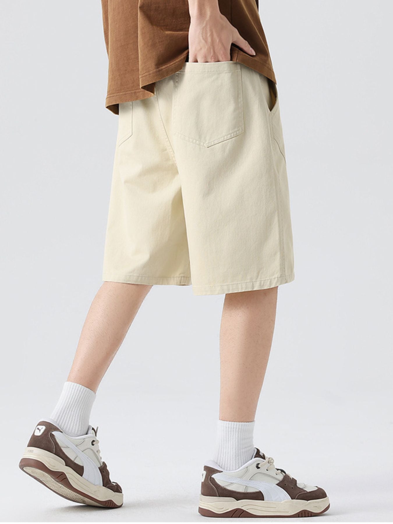 Men's Full Size Casual Loose-Fit Drawstring Shorts Plus Size