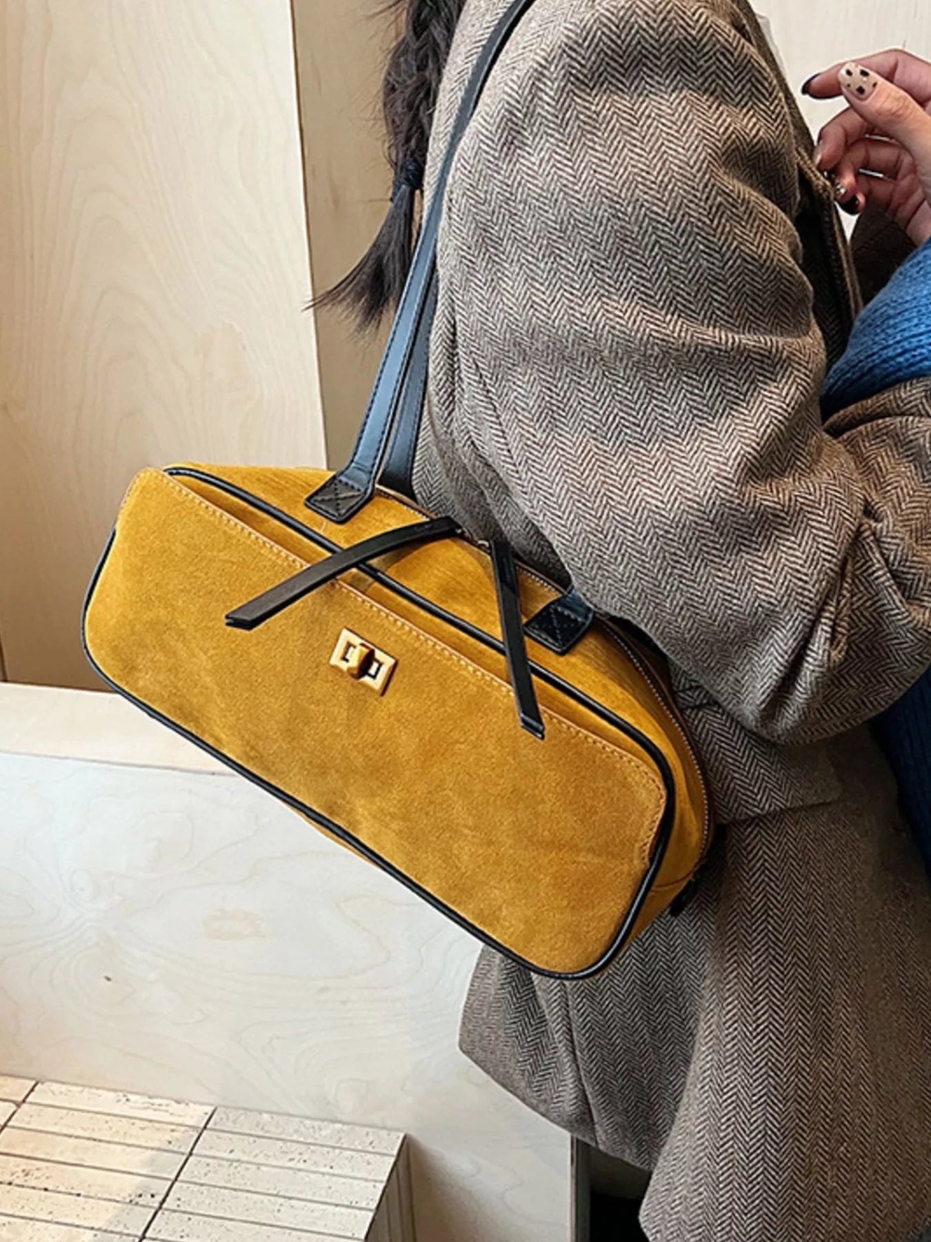 Suede Leather Shoulder Bag