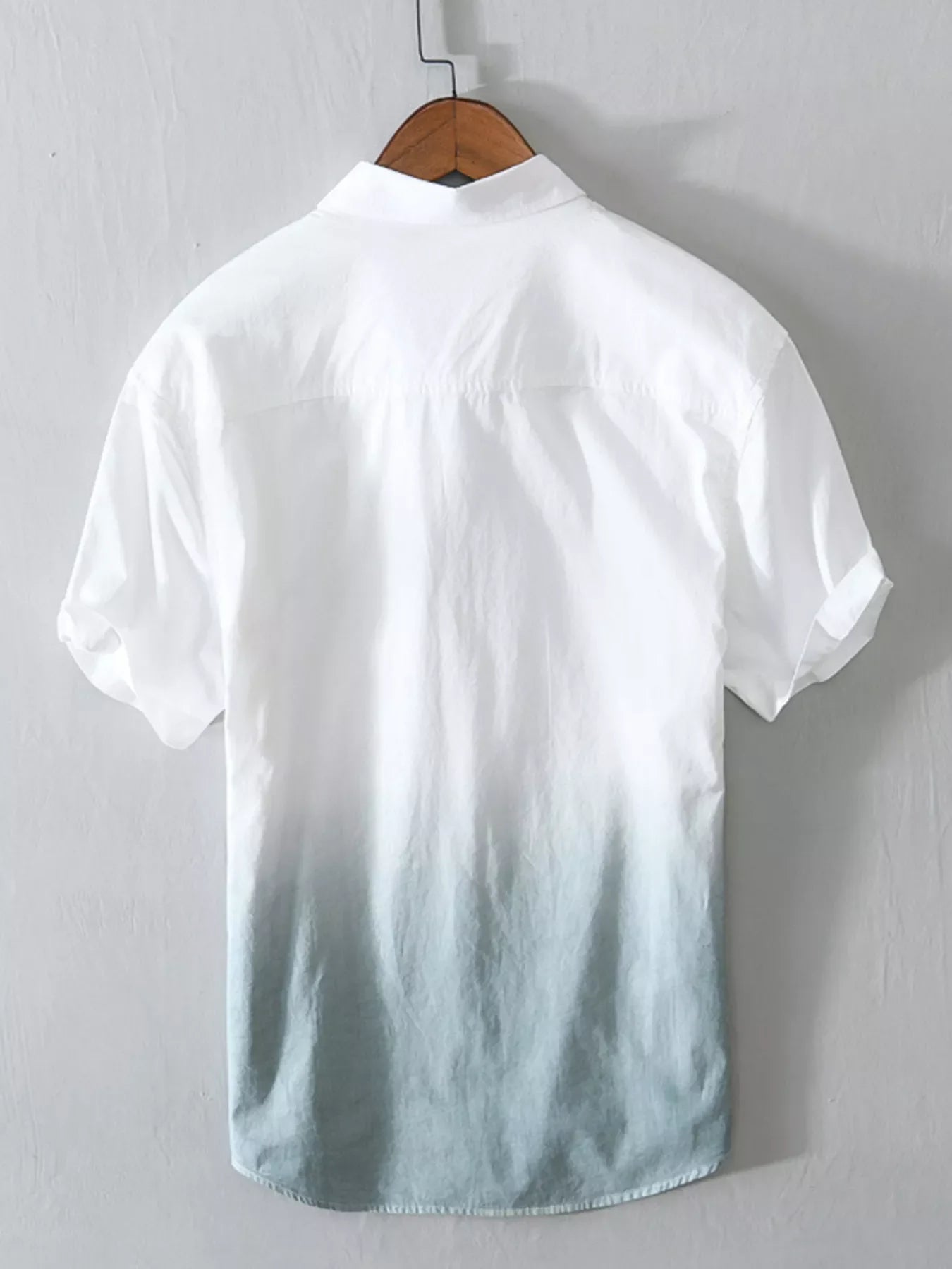Men's Plus Size Gradient Casual Short Sleeve Shirt