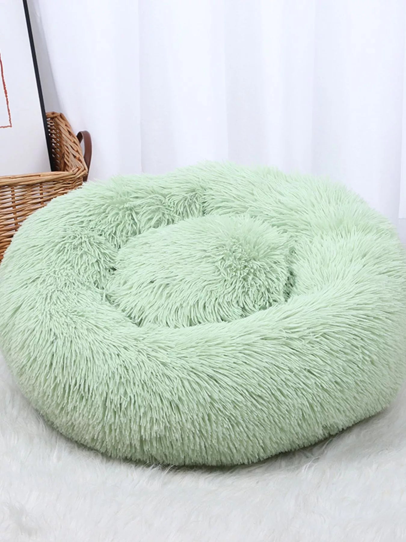 Fluffy Plush Donut Pet Nest