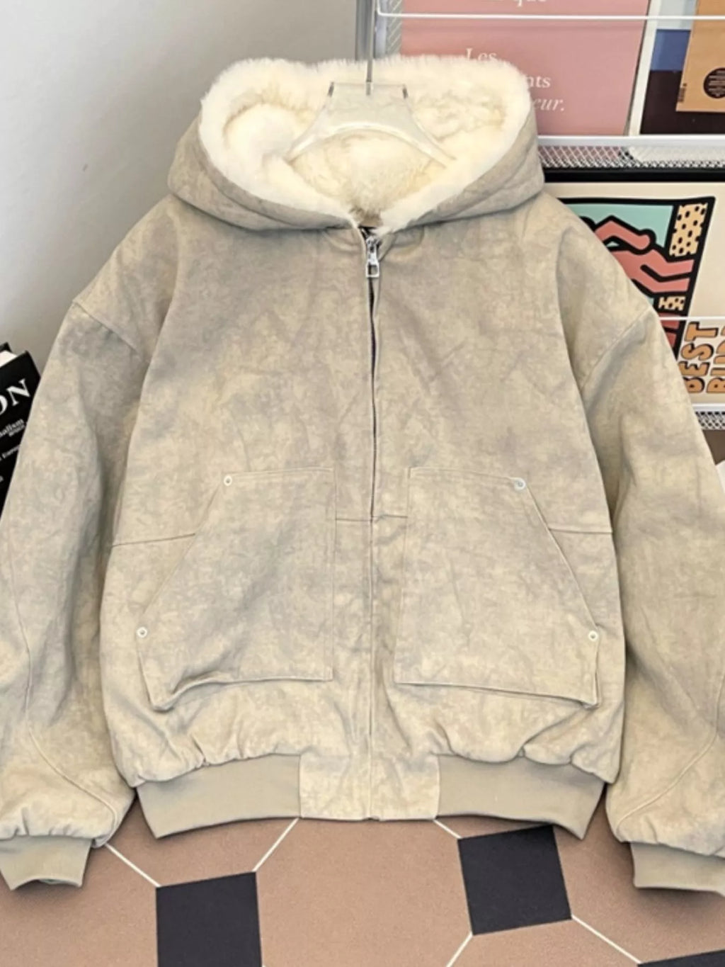 Men's Cozy Sherpa Lined Hooded Jacket