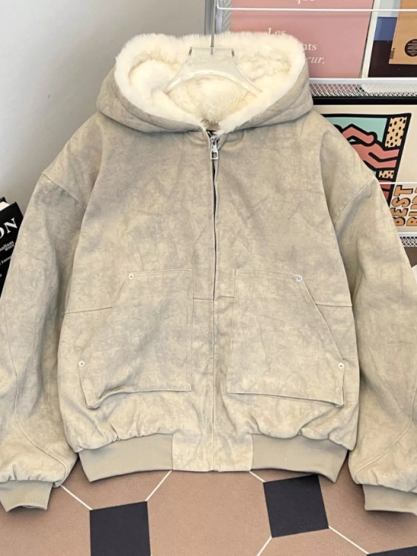 Men's Cozy Sherpa Lined Hooded Jacket