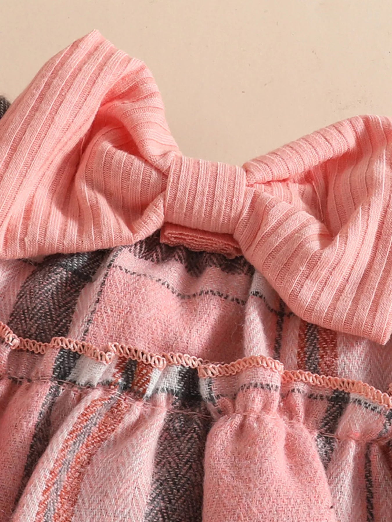 Children's Ruffled Ribbed Bodysuit and Skirt Set with Headband