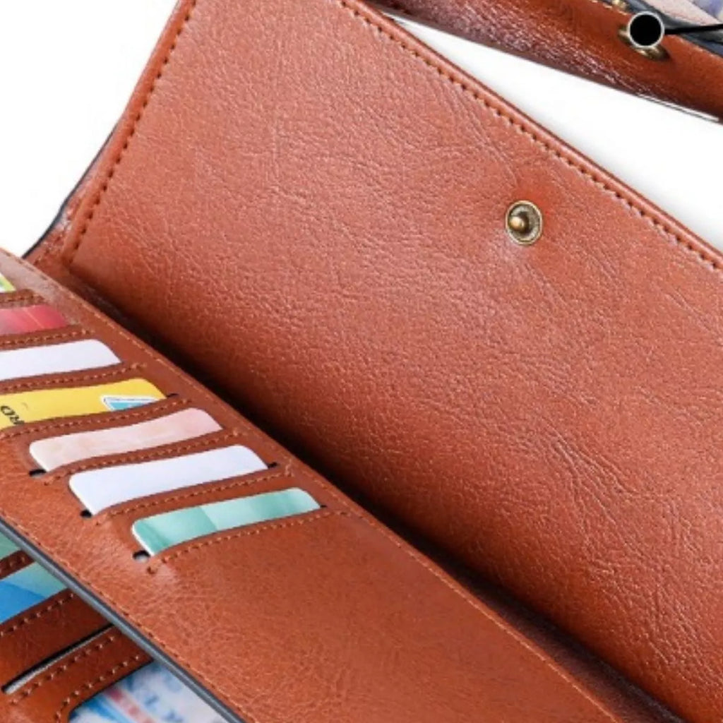 Vintage Style Long Leather Wallet