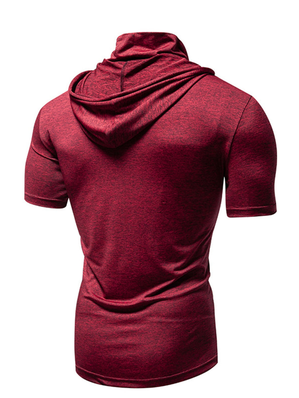 Men's Heathered Short Sleeve Hooded T-Shirt