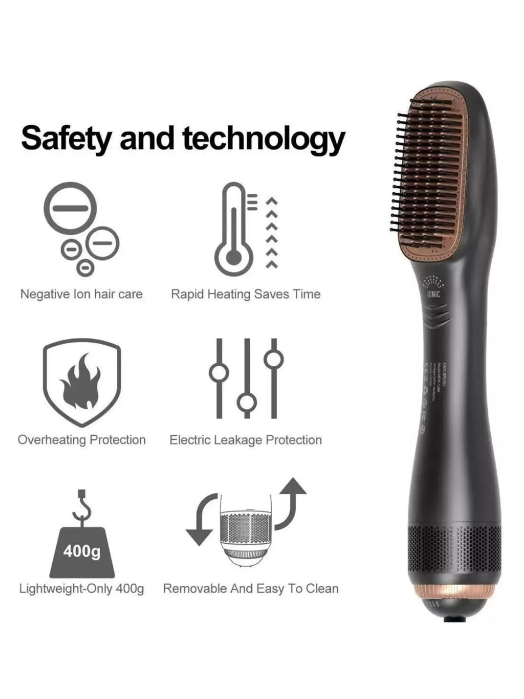 Negative Ion Hair Care Straightening Comb