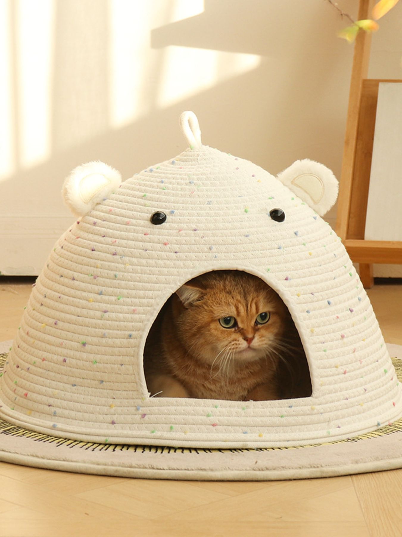 Bear Ear Woven Pet Nest