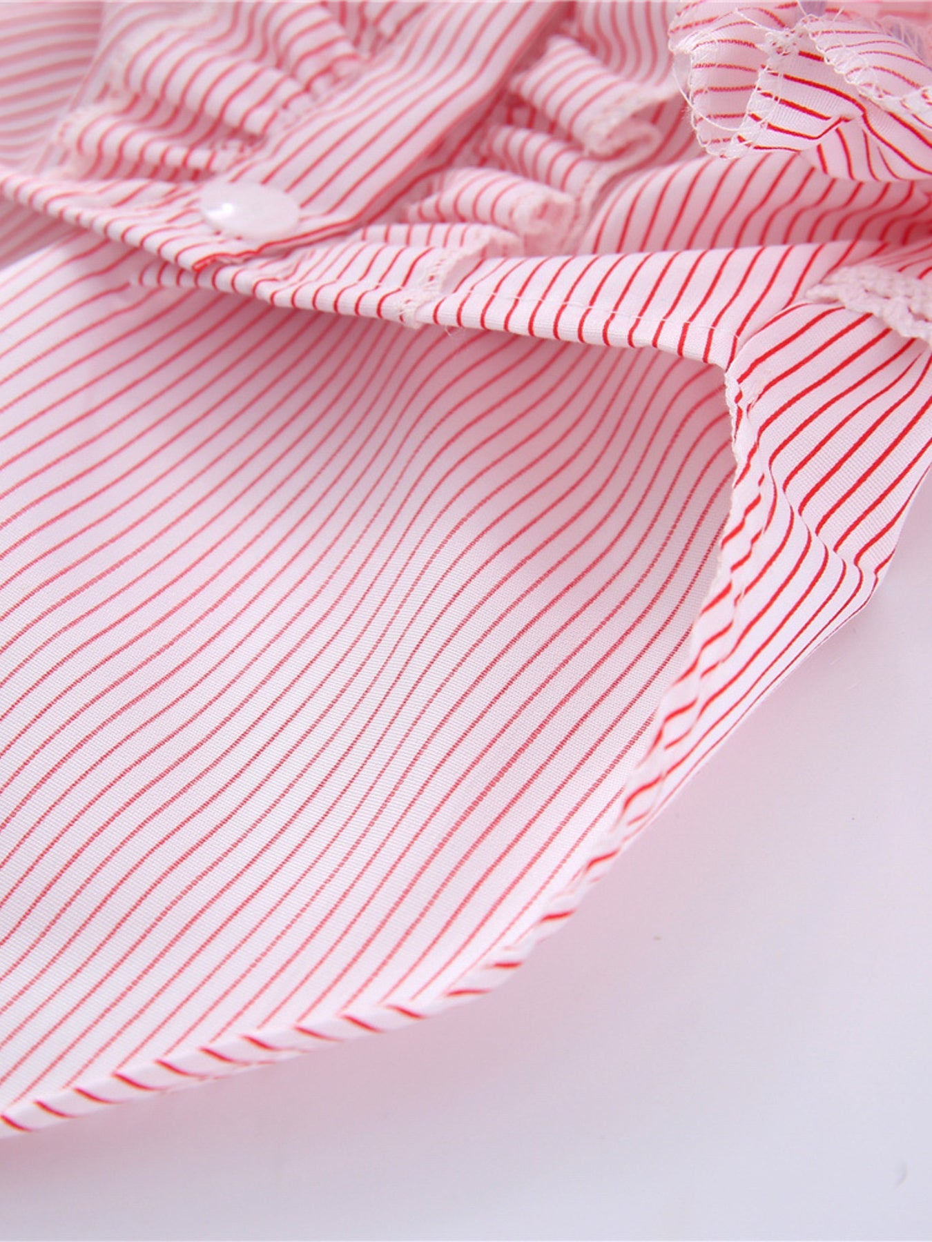 Striped Ruffle Pet Top with Bow