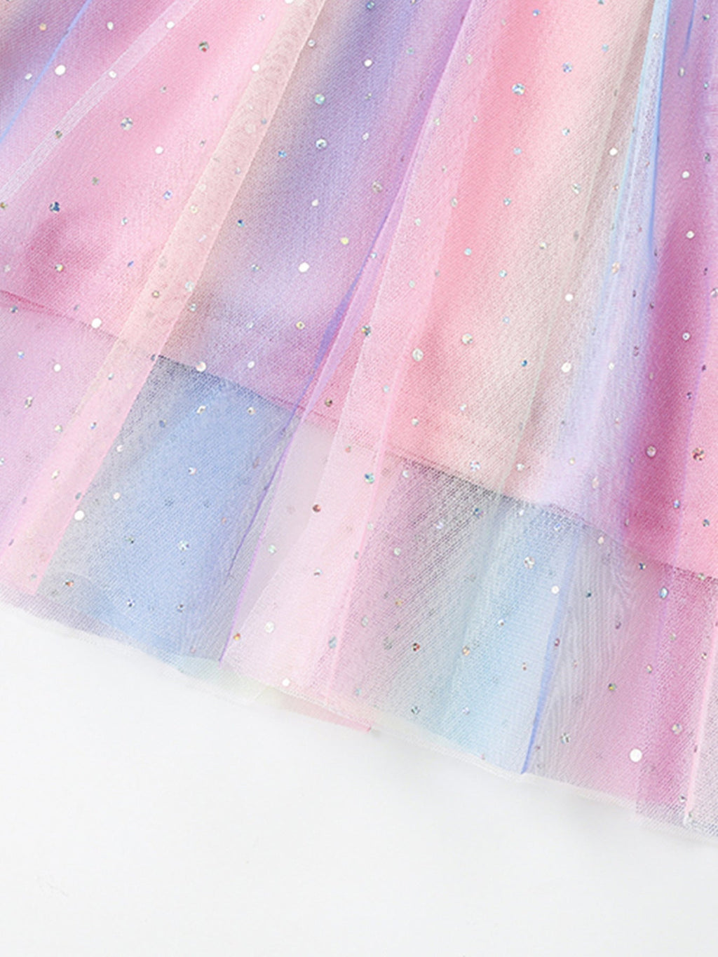 Children's Unicorn Graphic Rainbow Tulle Dress